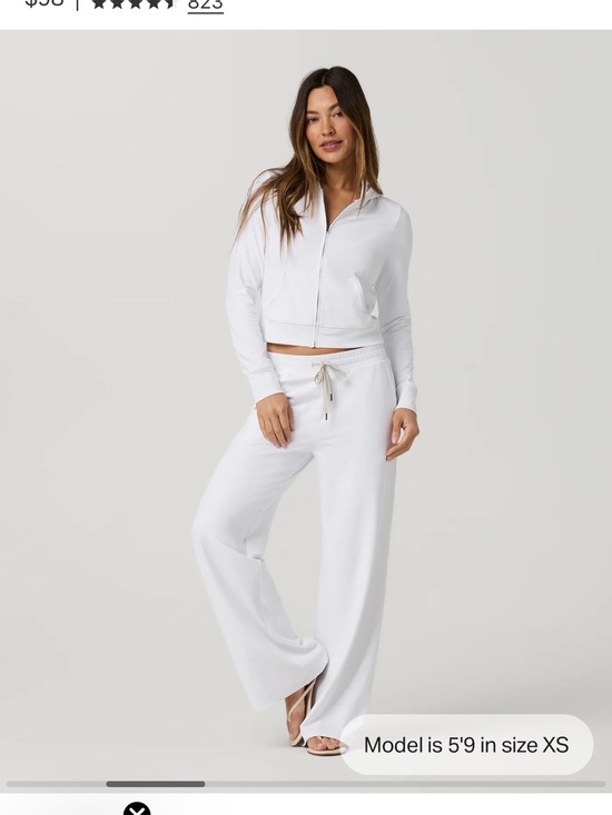 Vuori Pants - Vuori set sz medium  Halo Essential White Wide Leg Pant and Zip-Up Hoodie